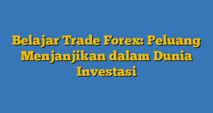 Belajar Trade Forex: Peluang Menjanjikan dalam Dunia Investasi