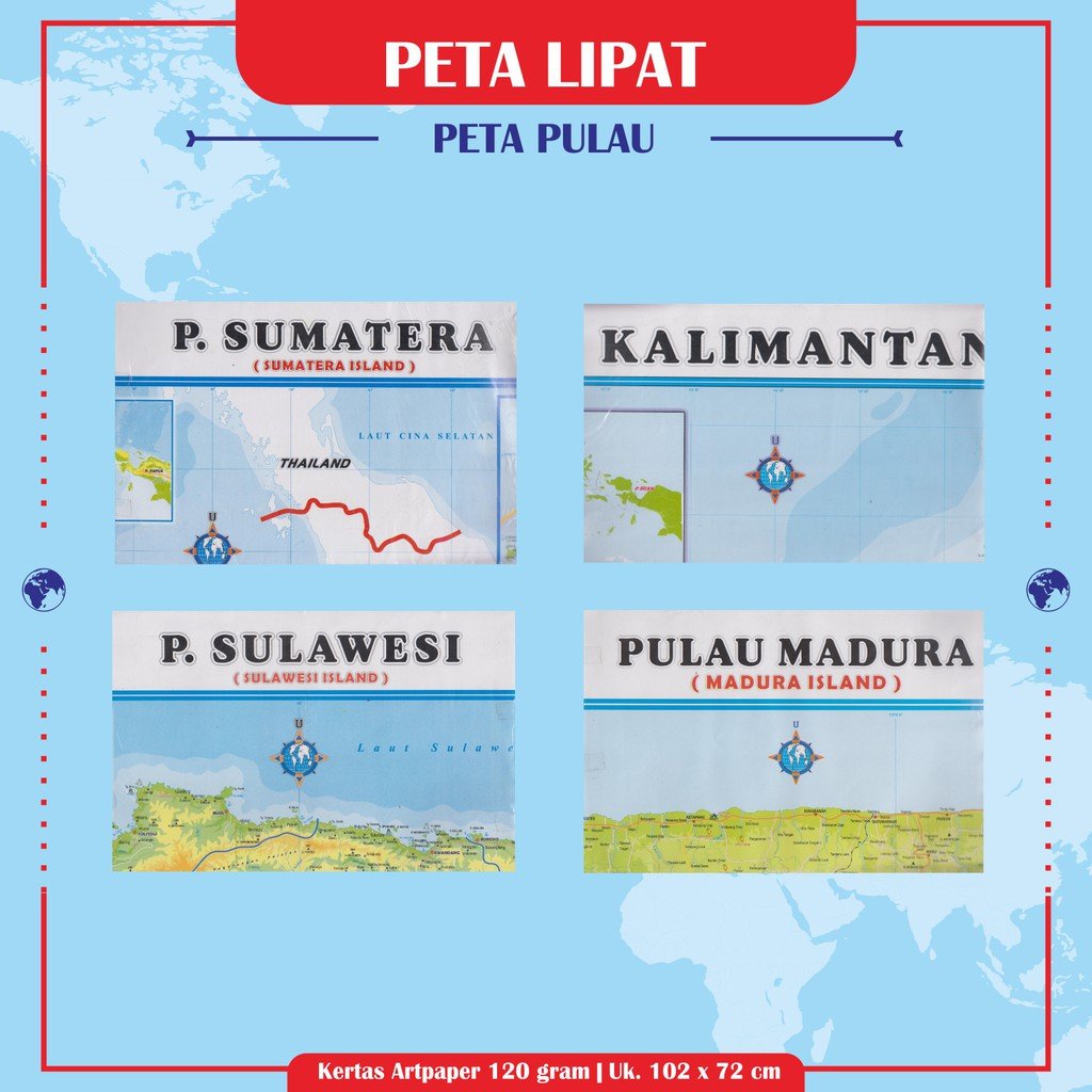Peta Lipat Pulau Sumatera