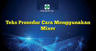 Teks Prosedur Cara Menggunakan Mixer