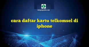 cara daftar kartu telkomsel di iphone