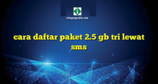 cara daftar paket 2.5 gb tri lewat sms