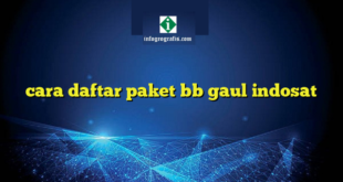 cara daftar paket bb gaul indosat