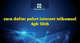 cara daftar paket internet telkomsel 4gb 50rb