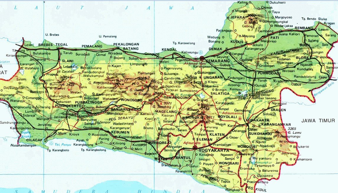 Peta Atlas Jawa Tengah