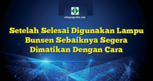 Setelah Selesai Digunakan Lampu Bunsen Sebaiknya Segera Dimatikan Dengan Cara