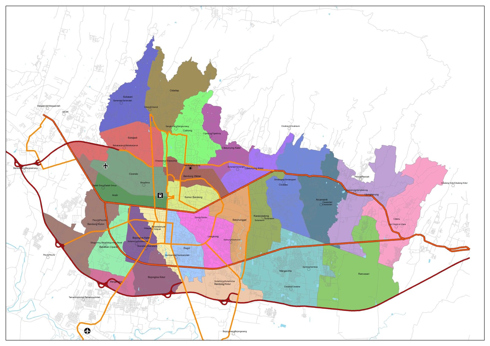 Peta Transportasi Kota Bandung